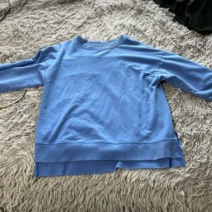 Blue light weight material crewneck
